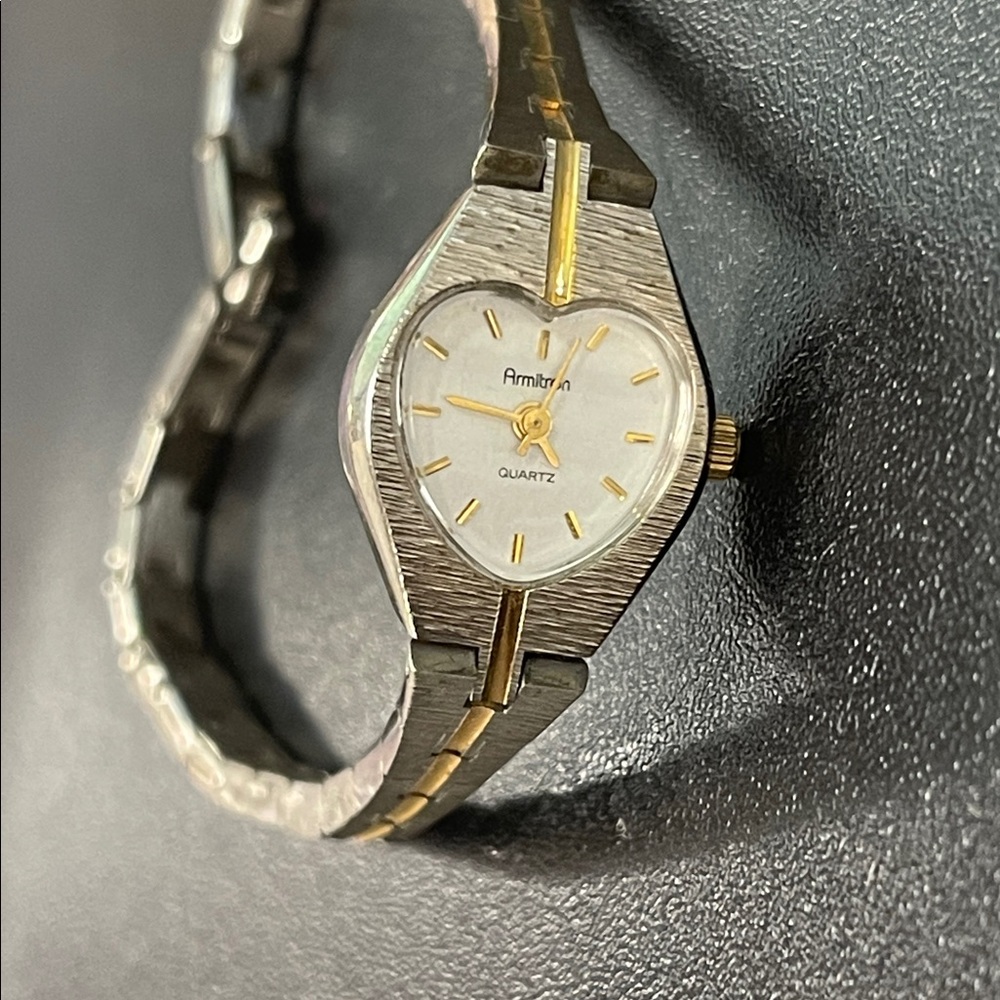 Armitron Heart Women's Silver and Gold Watch